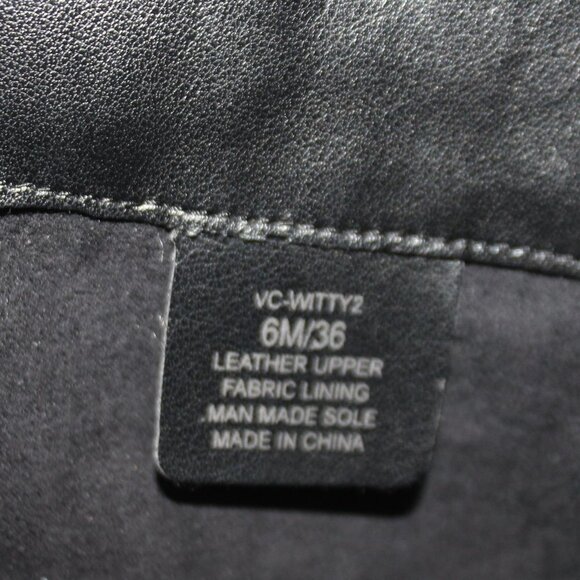 Vince Camuto Blk Leather Snakeskin Mid Calf Boots - Picture 12 of 14